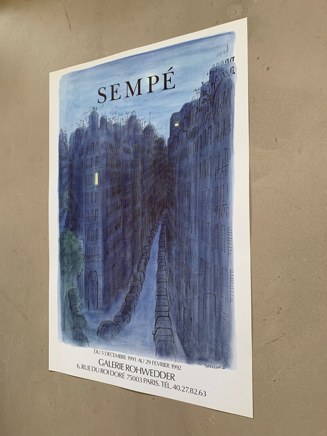 Affiche d’exposition Sempé 1992