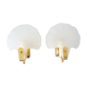 Pair of glass shell sconces
