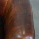 Cognac-Colored Sheepskin Leather Club Armchair