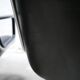 Black leather armchair by Charles Pollock for Knoll International