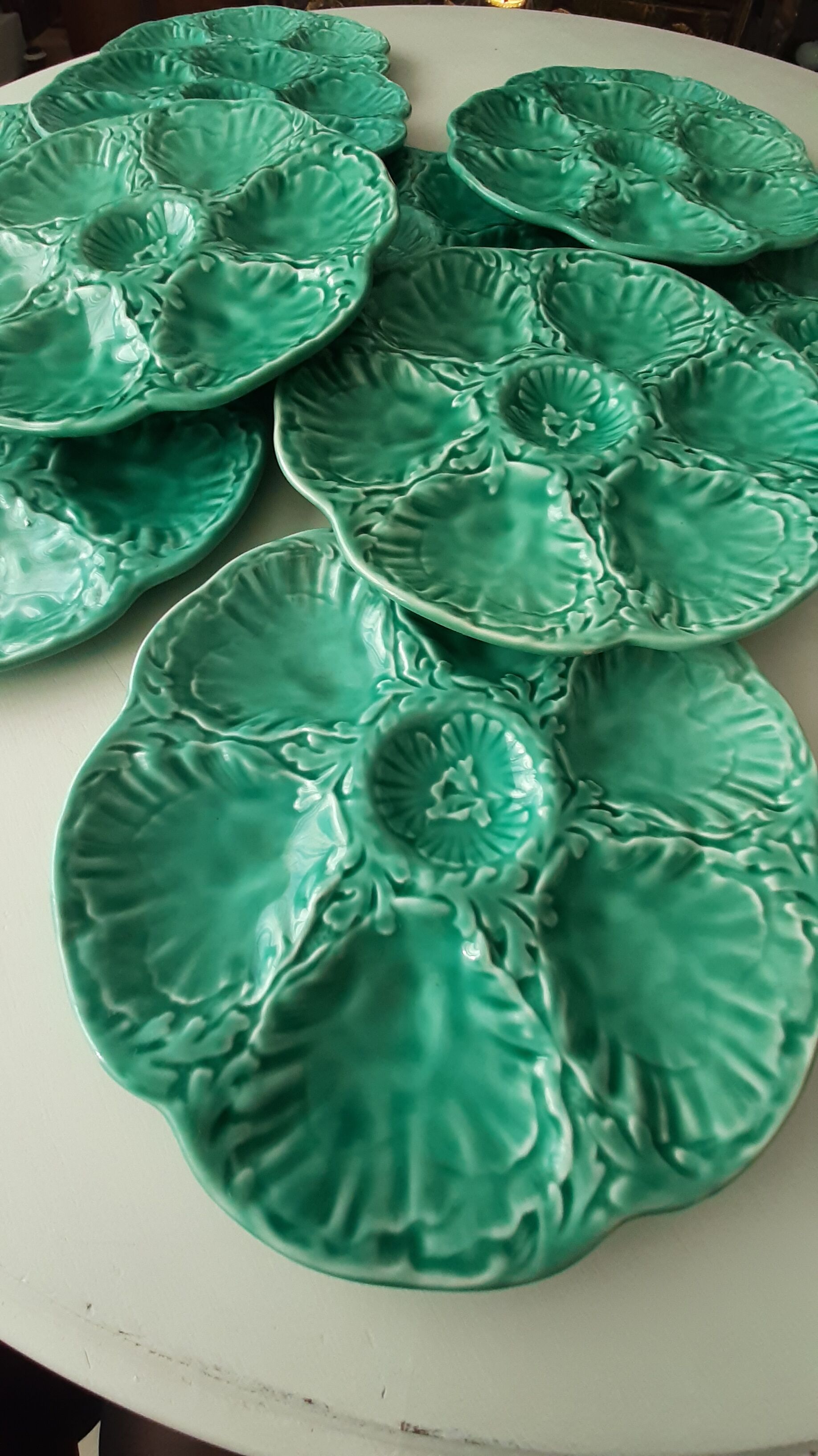 Lot of Oyster Plates Gien
