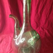 Old blown glass carafe with freshness tank / vintage