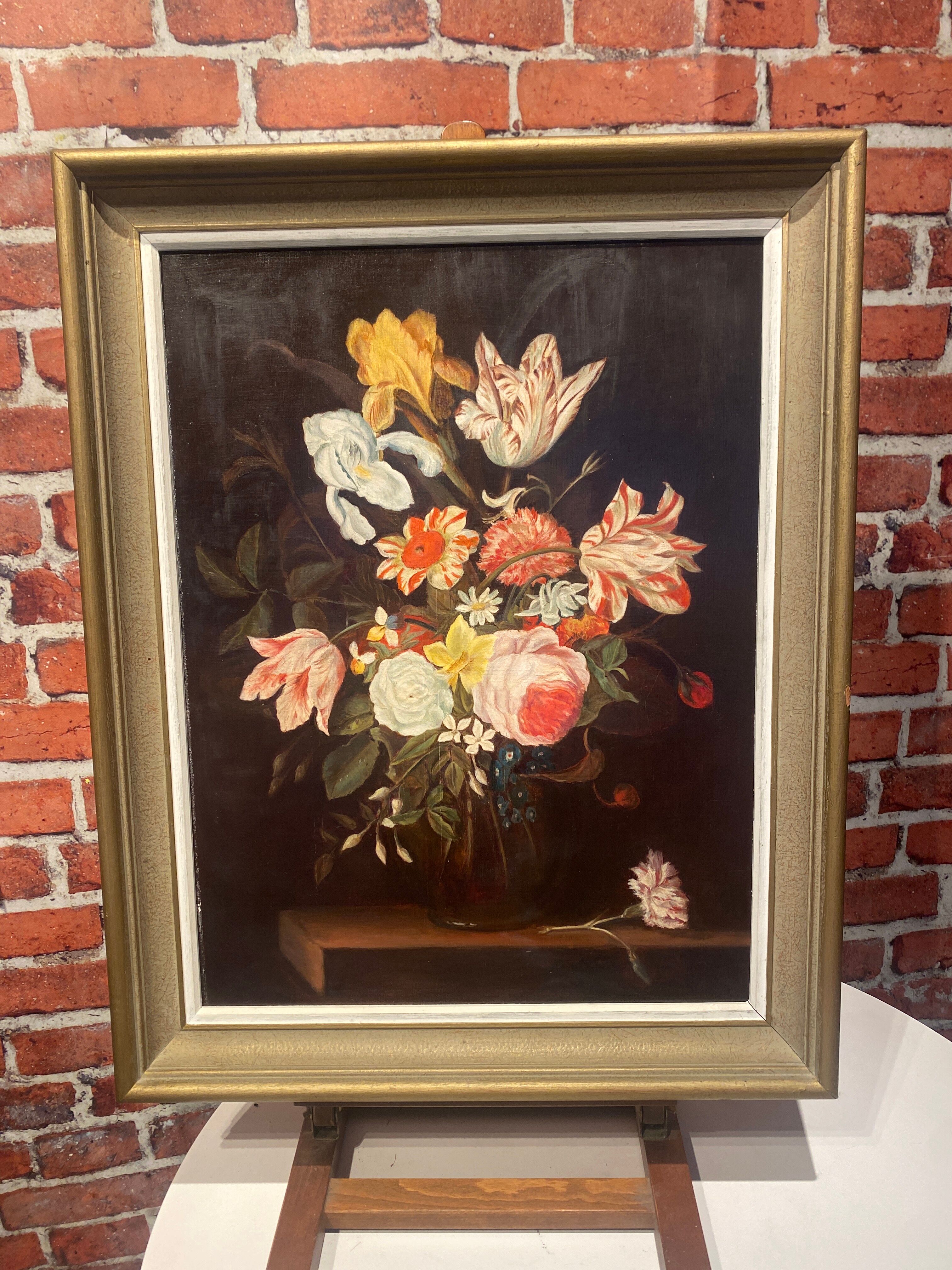 Still life painting on canvas