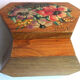 Art Deco jewellery box painted olive wood from Mimosa and Anémones, NICE