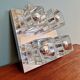 Square ceiling light/wall light Ice Cube, Peill & Putzler, 1970