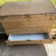 Raw wooden chest with a secret drawer