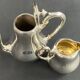 Silver-plated coffee pot and milk jug monogrammed MA, signed CHRISTOFLE.