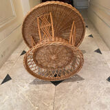 Table basse en rotin