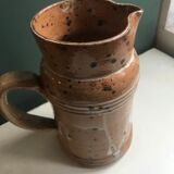 Enameled stoneware pitcher