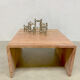 Vintage Italian travertine marble coffee table 'pink chique'