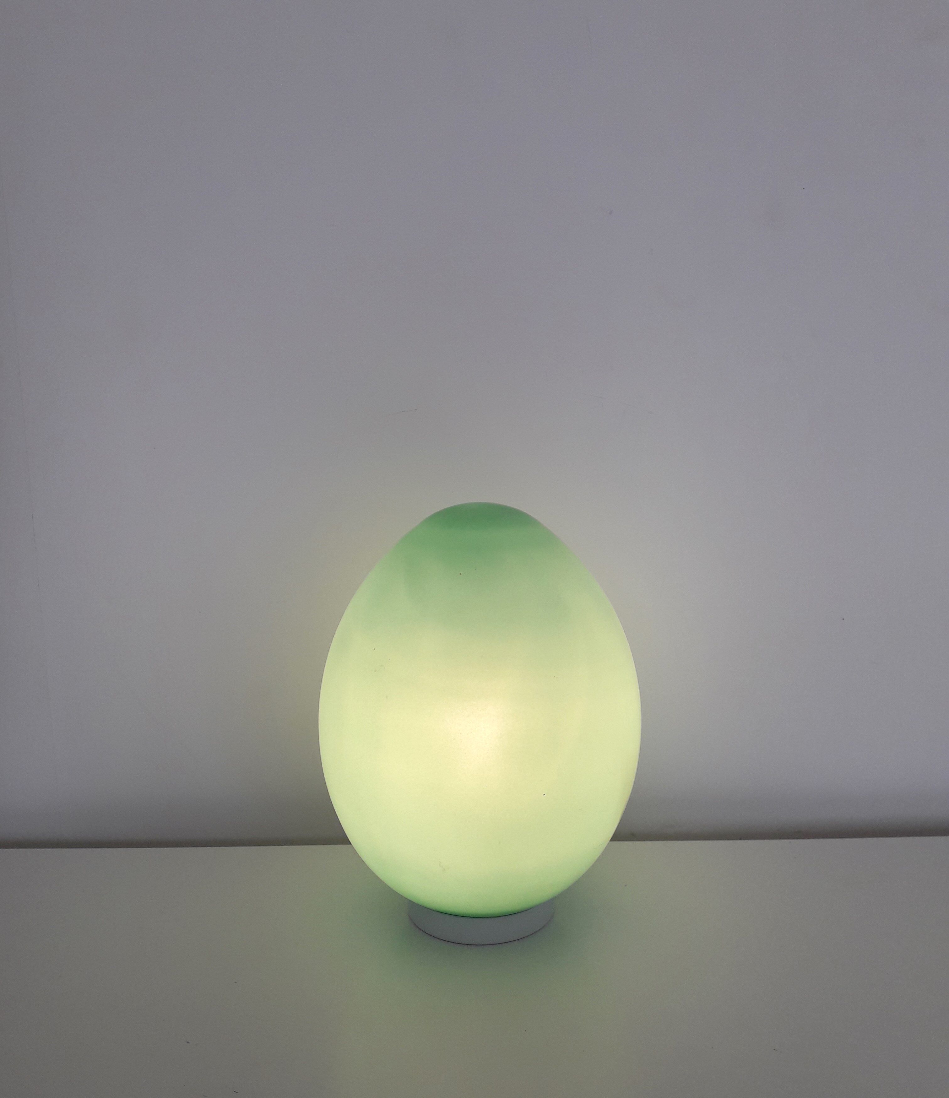 Lampe œuf vintage Vianne, Domec France 1970