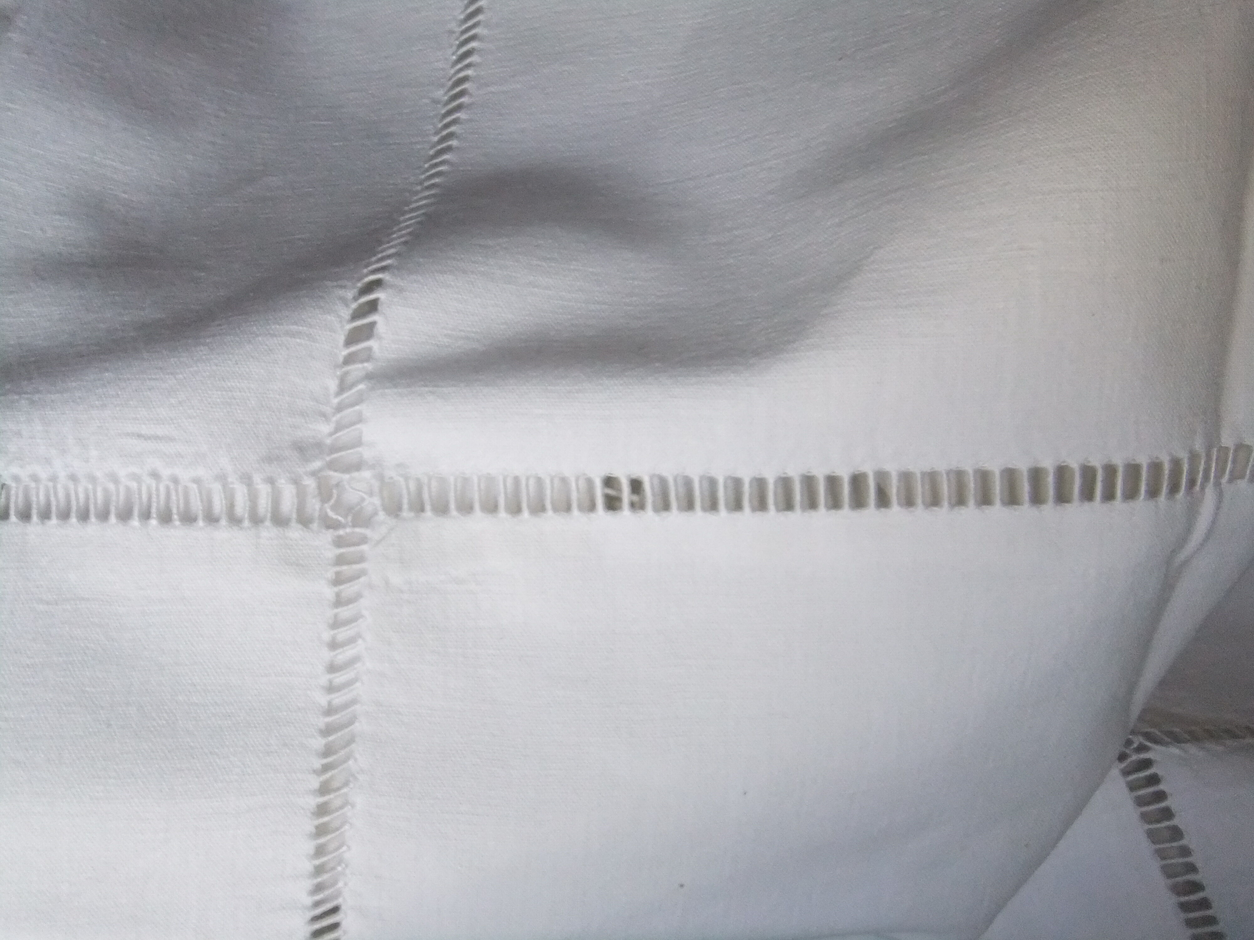 Old sheet linen curtain hanging