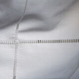 Old sheet linen curtain hanging