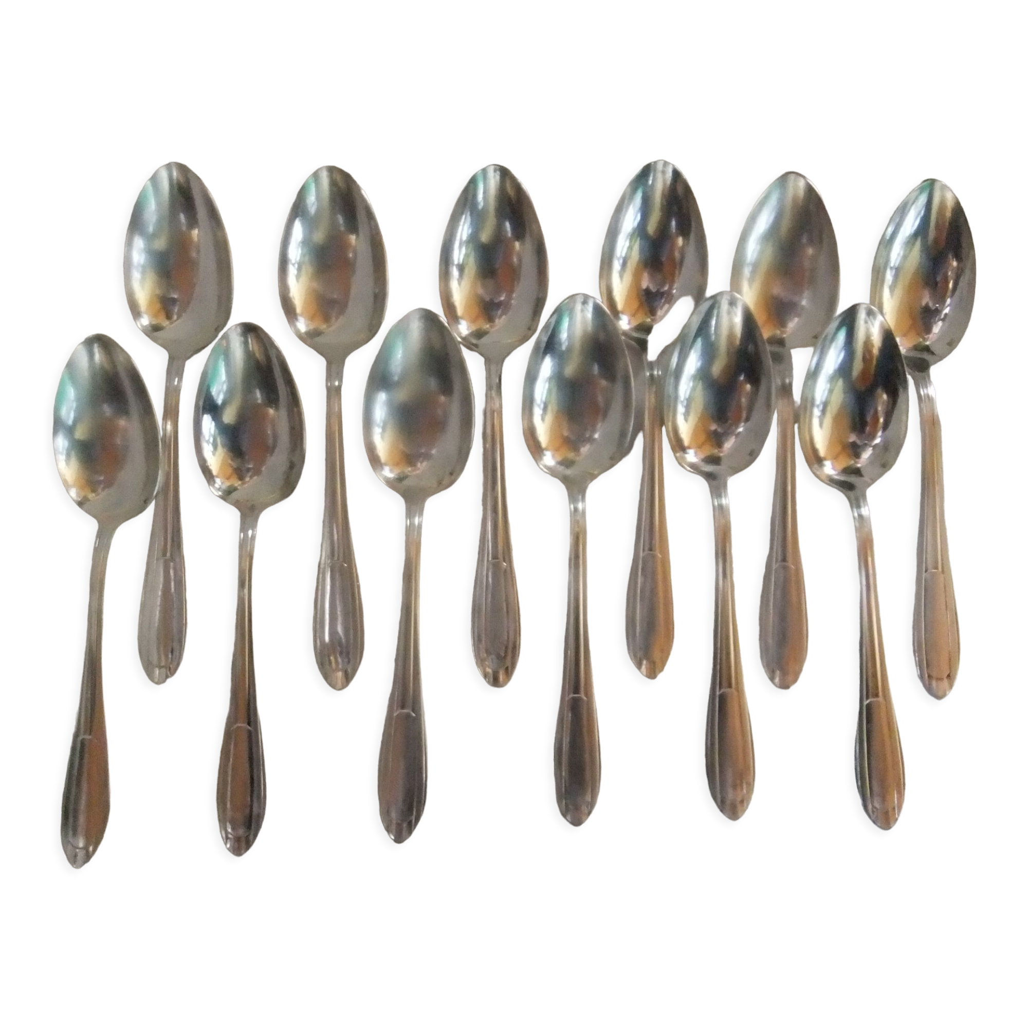 Art Deco Spoons Silver Metal brand Le Mondial table covered service