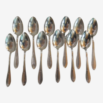 Art Deco Spoons Silver Metal brand Le Mondial table covered service