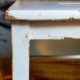 Workshop stool in vintage patinated solid wood