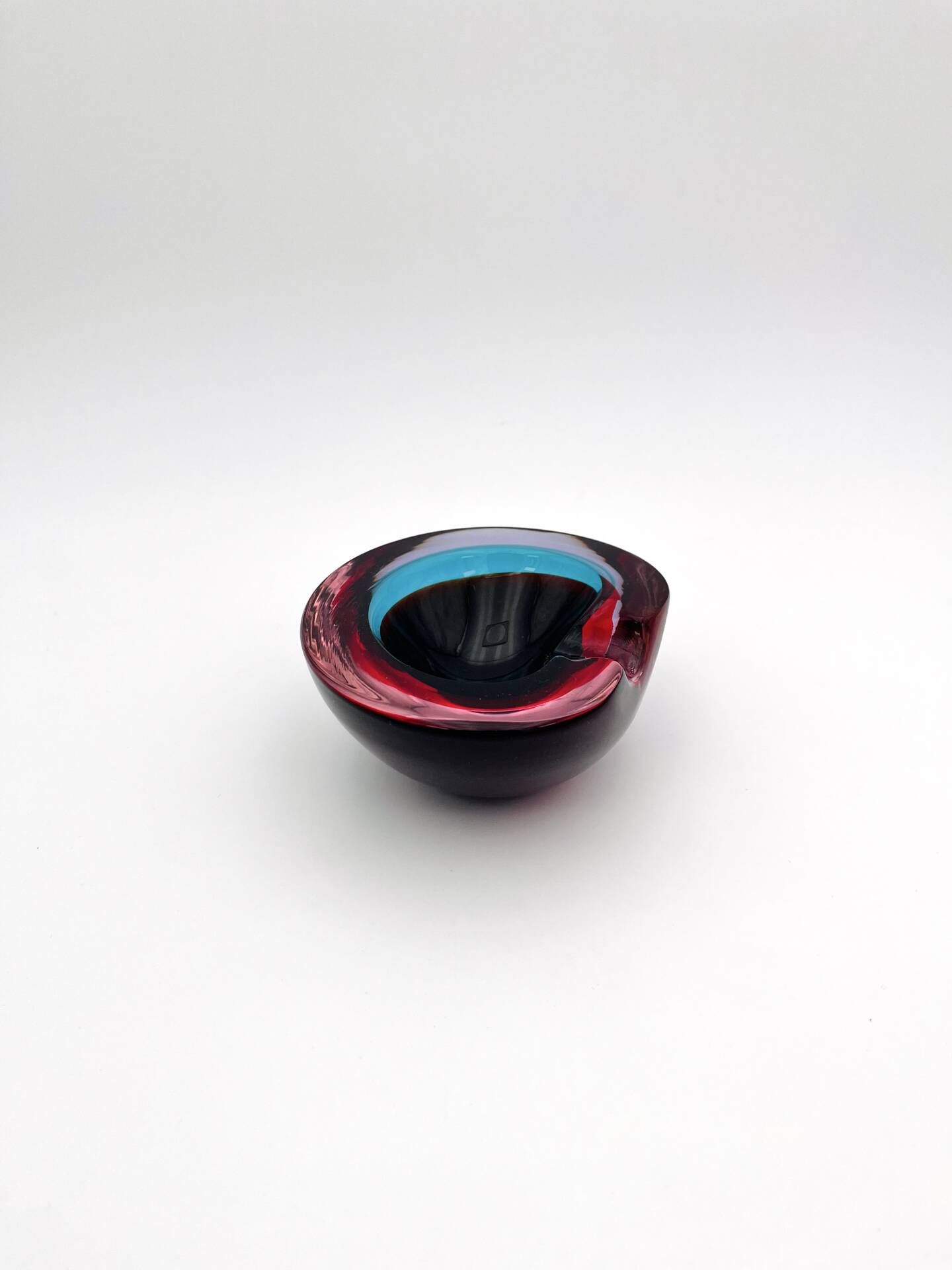 Sommerso Flavio Poli Murano 1960 Ashtray Bowl