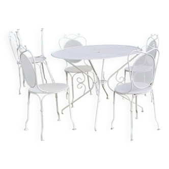 Wrought iron garden furniture
