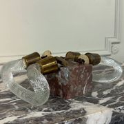 Pair of Murano glass and brass handles, Venice circa 1930