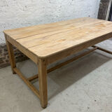 Light oak farmhouse table