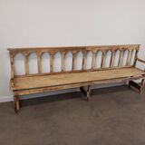 Patinated church pew