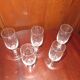 Suite de 5 flûtes à champagne