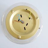 Smoked glass bubbles ceiling lamp gold-colored, wall lamp 1970s