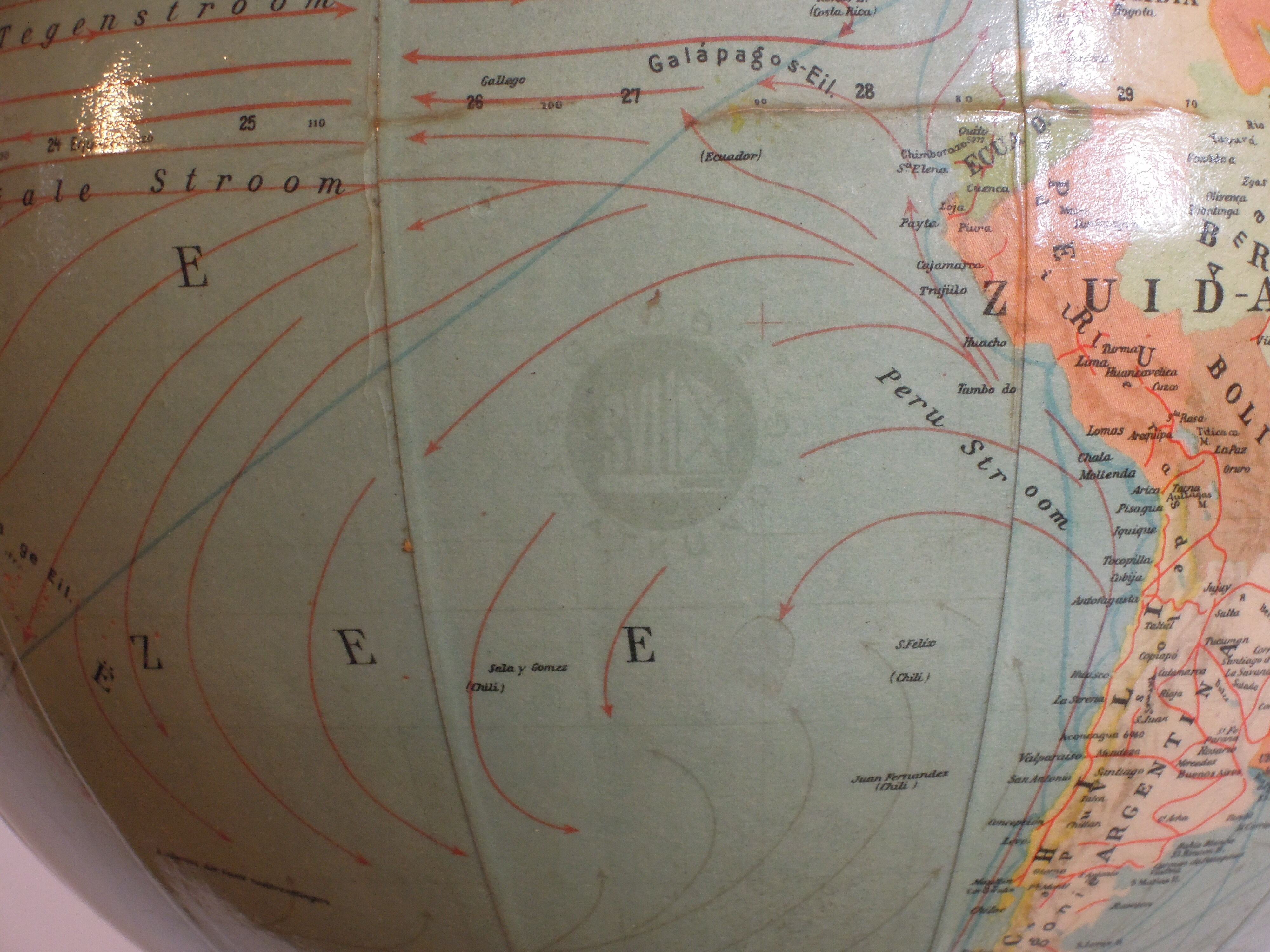 Dutch vintage earth globe