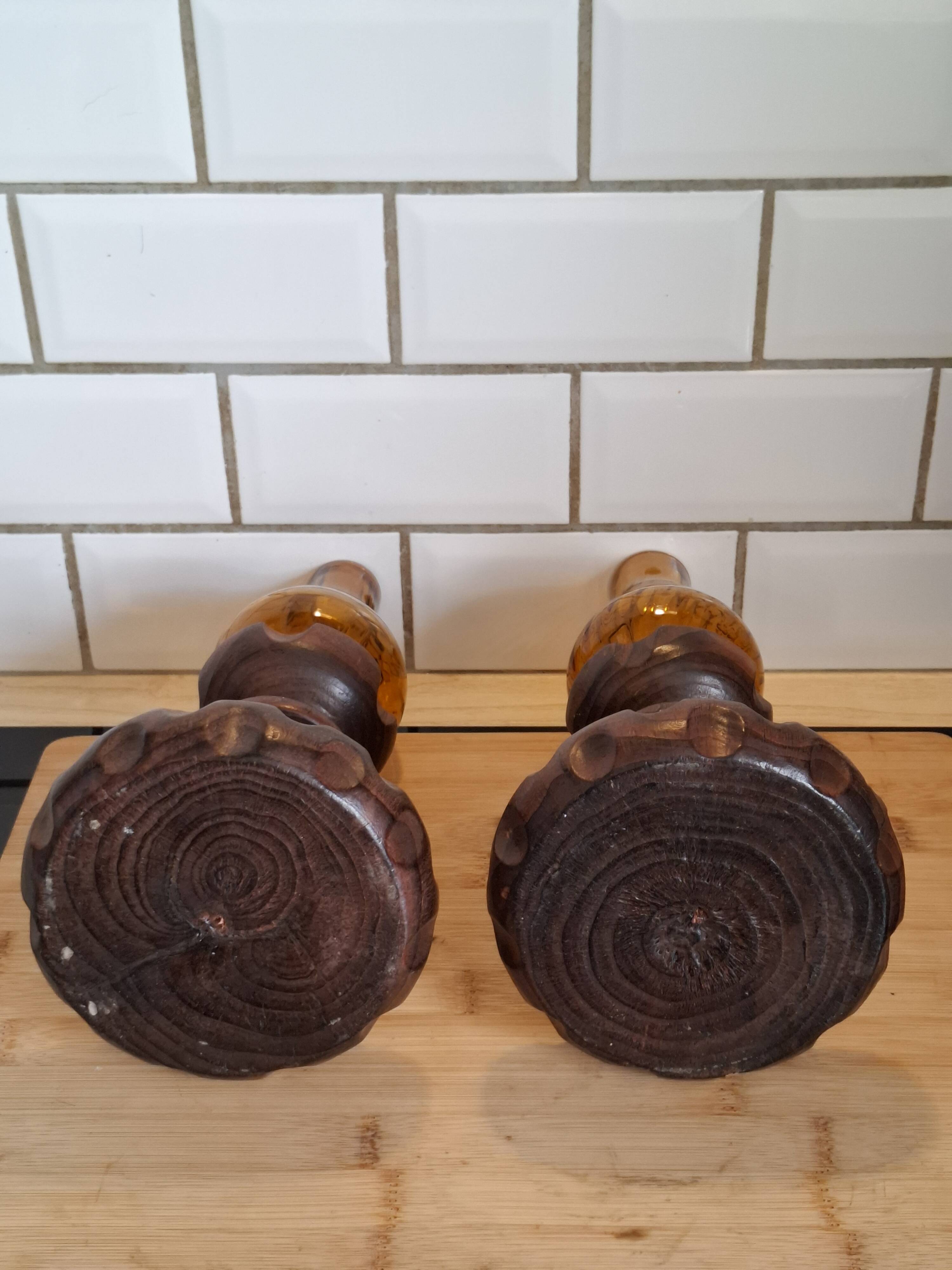 Pair of Arts and Crafts candlesticks