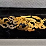 Burgauté writer with gilding, decorations painted with flowers, Napoleon III era