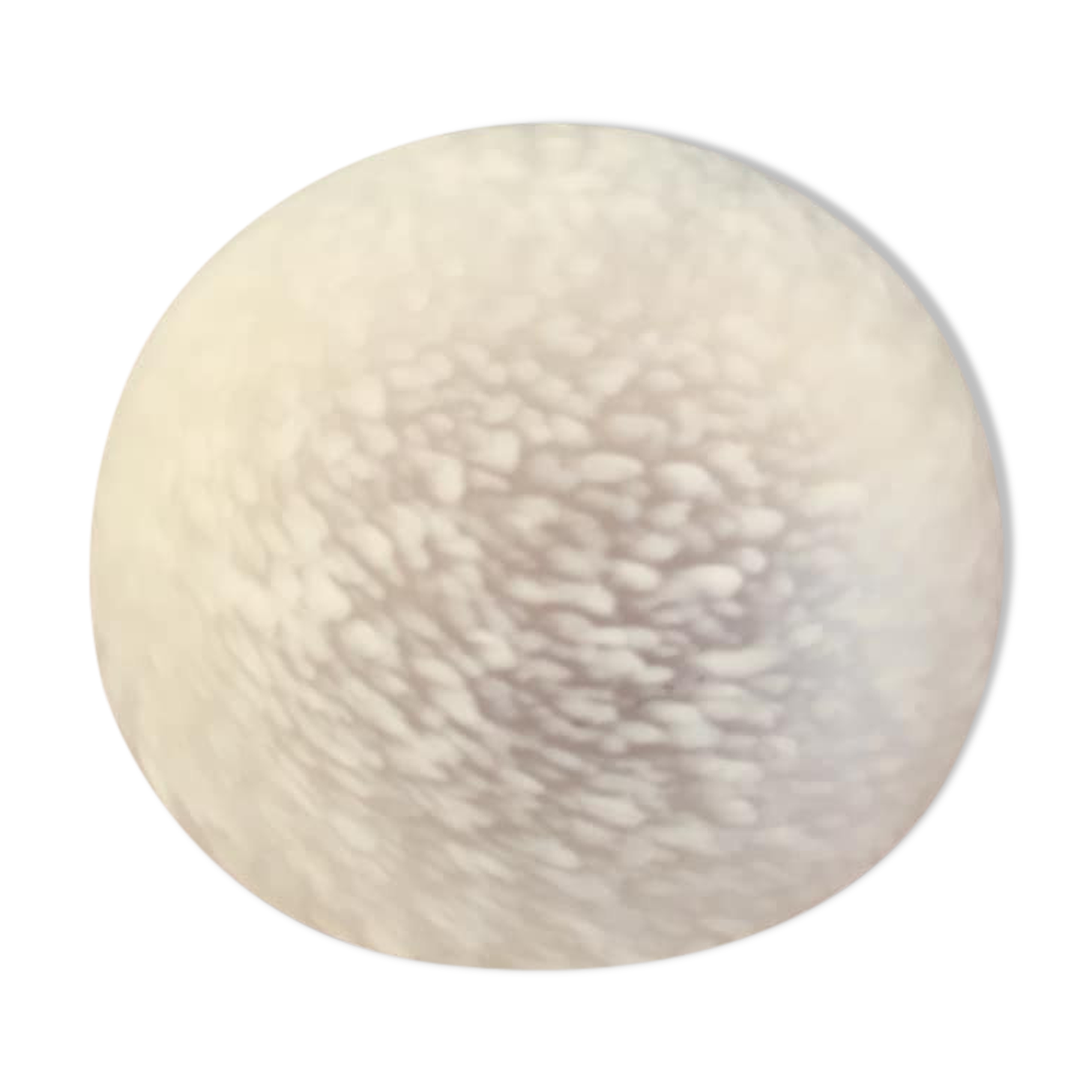 Round ceiling lamp in white clichy glass