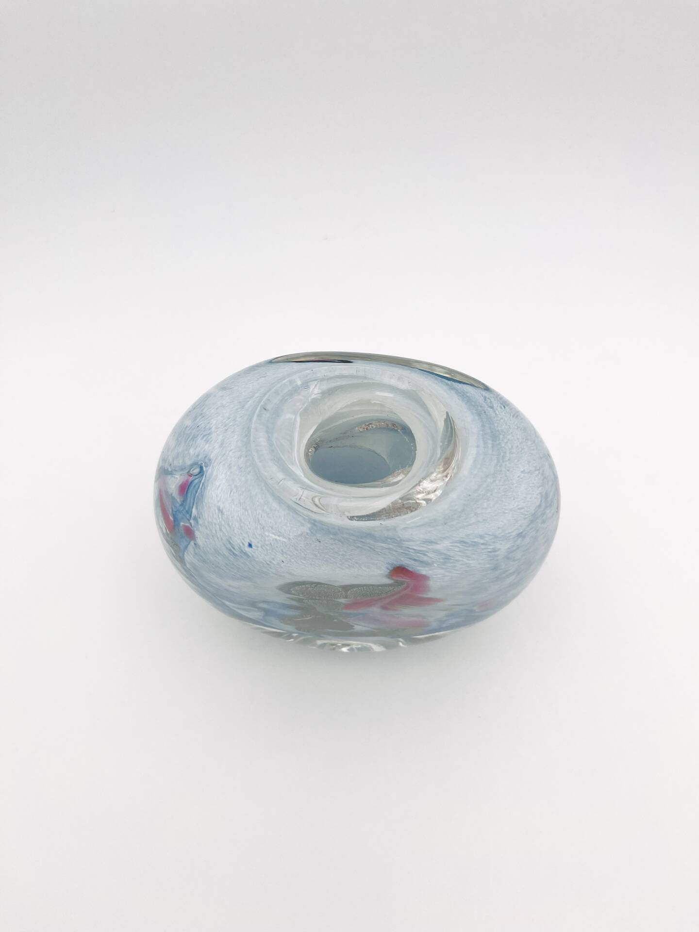 Vase Robert Pierini Studio Glass 1987 - 2.7kg - Signed - Drouot