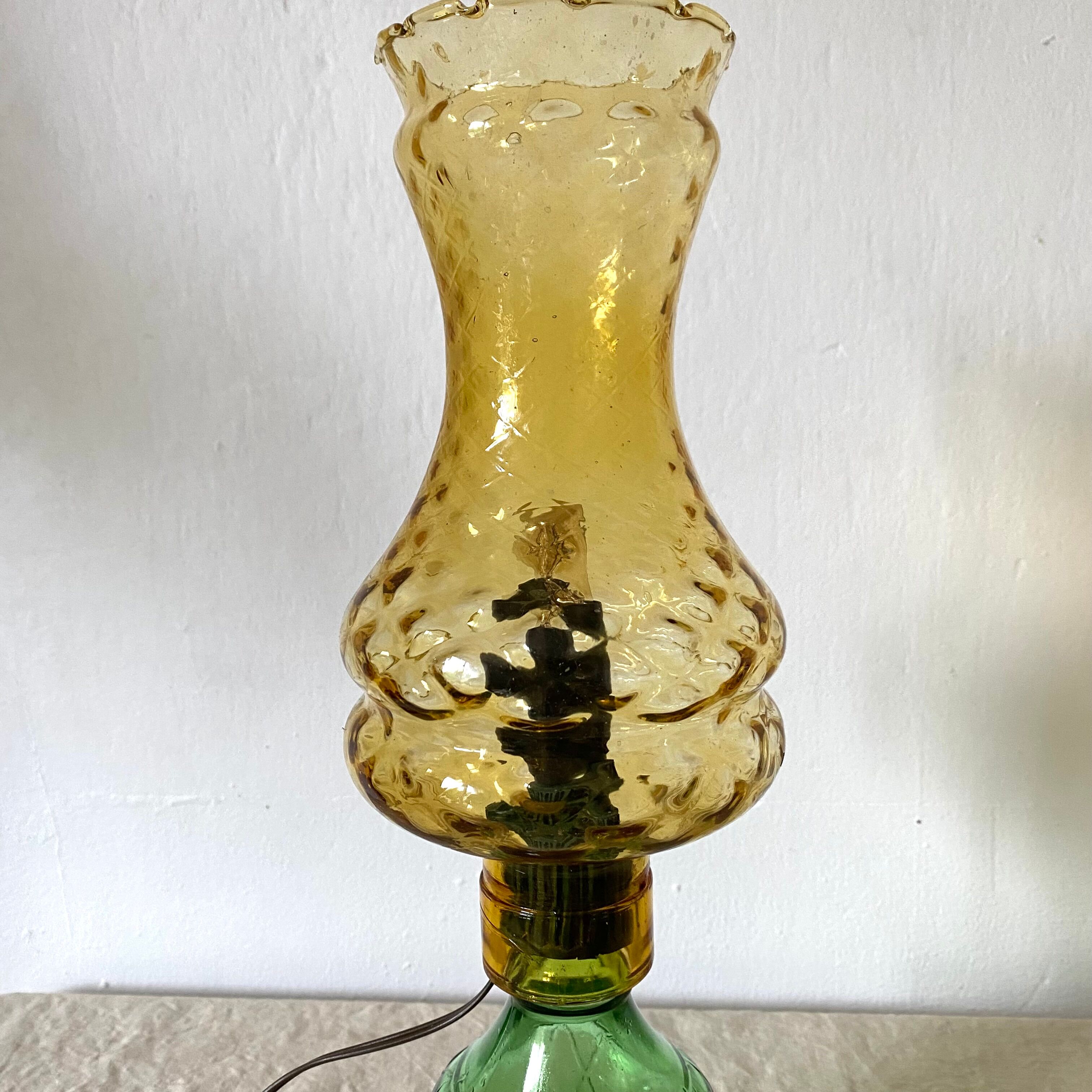 Lampe vintage en verre