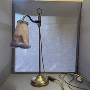 brass lamp that raises and lowers