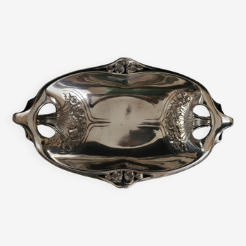 Art Nouveau basket dish in silver metal Gallia (Christofle)