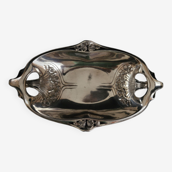 Plat corbeille art nouveau en métal argenté gallia (christofle)