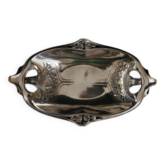 Art Nouveau basket dish in silver metal Gallia (Christofle)