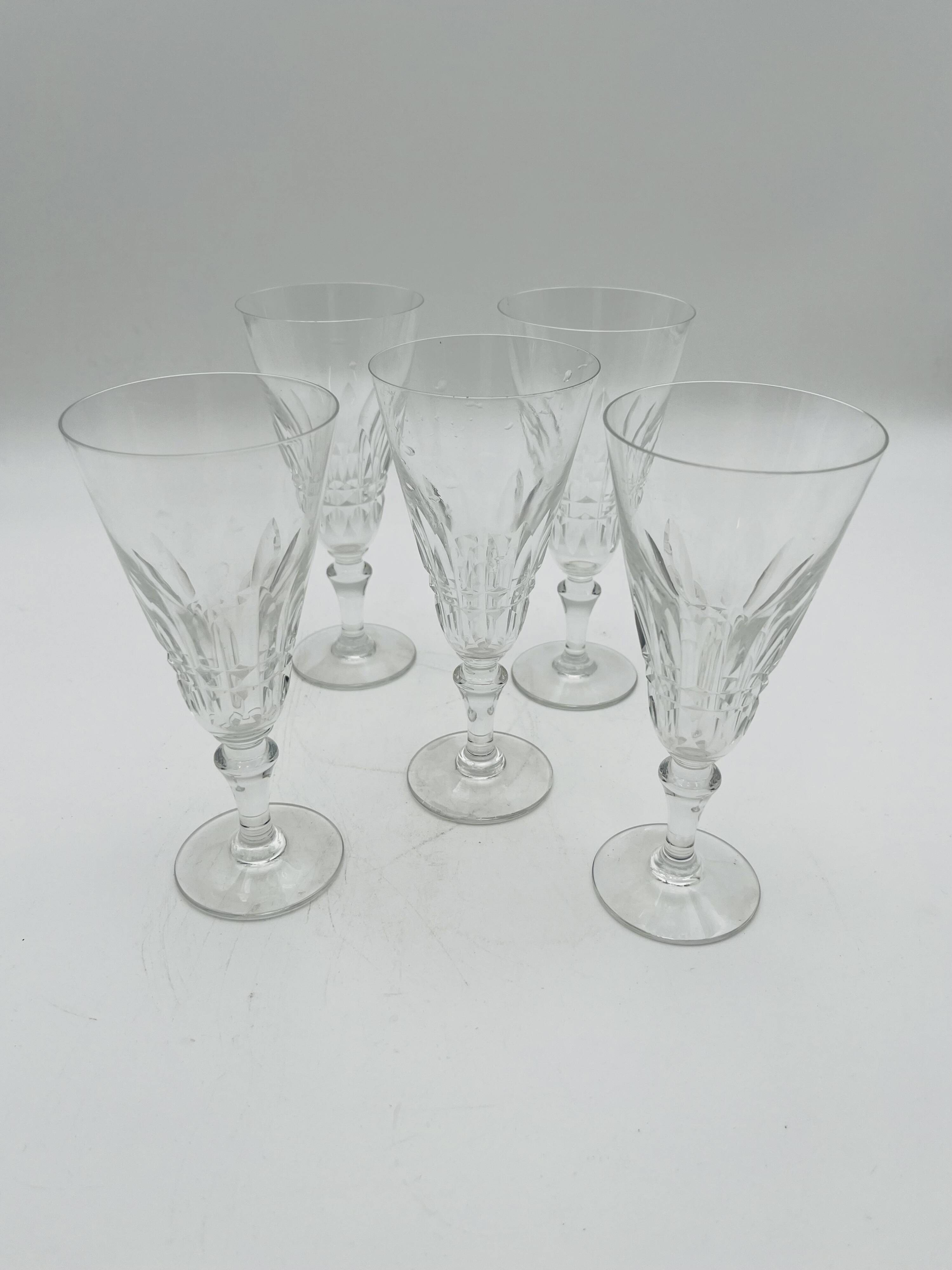 Set of 5 Baccarat Piccadilly champagne flutes 654008