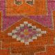 Orange & Pink Oushak Runner Rug, 103x325Cm