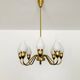 Danish Brass Chandelier by Fog and Morup