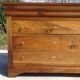 Antique Louis Philippe chest of drawers made entirely of walnut.