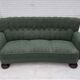 1960s, Danish 3-seater sofa, green furniture wool, oak wood.