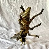 Vintage brass ashtray in the shape of a fly - Made in Italy