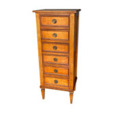 Meuble cinq tiroirs type Louis XVI directoire 1960 anneaux de tirage