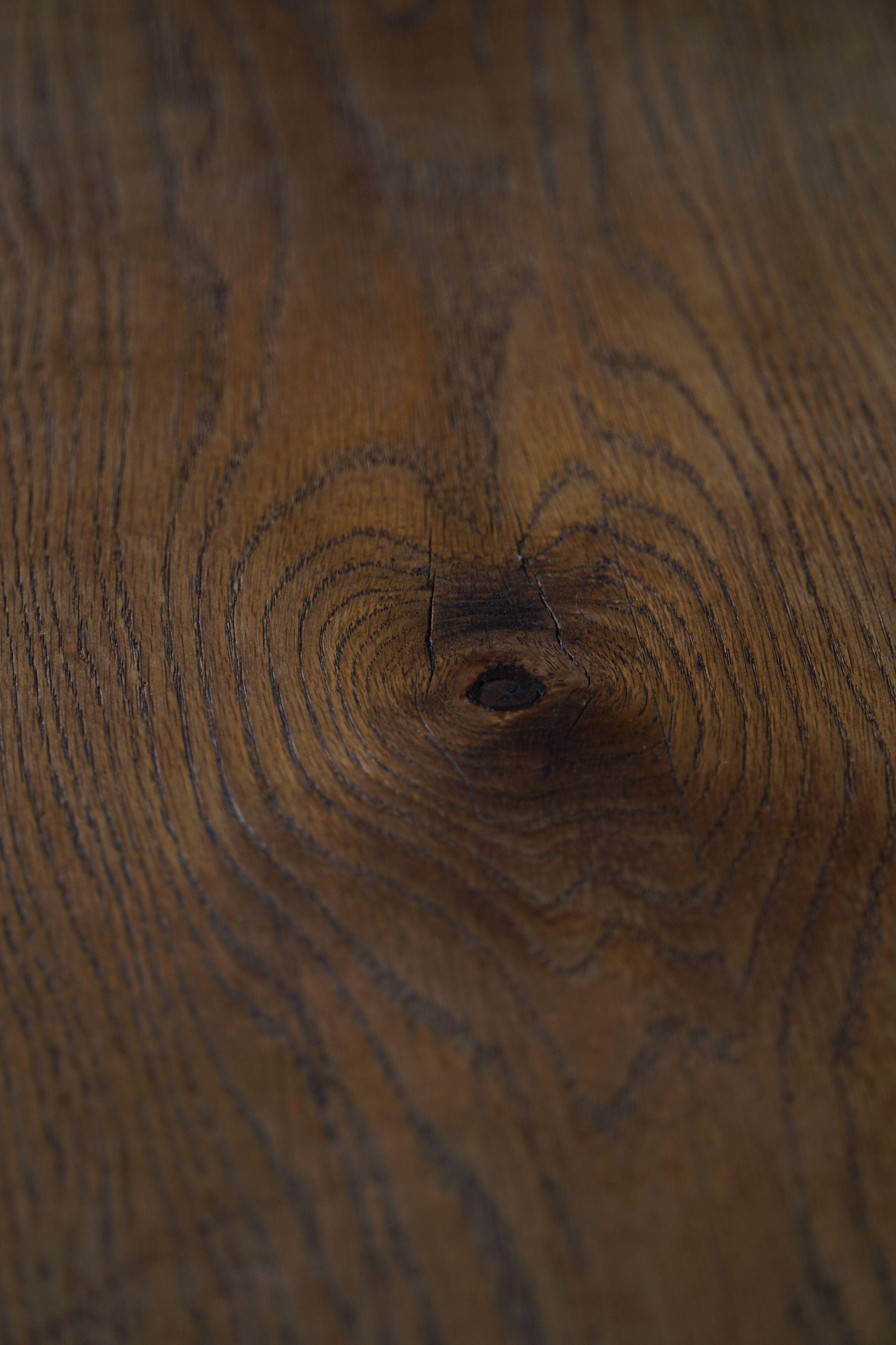 Baroque writing desk from the 1920s in solid oak, by a Danish cabinetmaker.