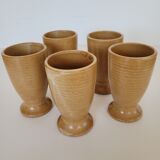Set of 5 sandstone mazagrans