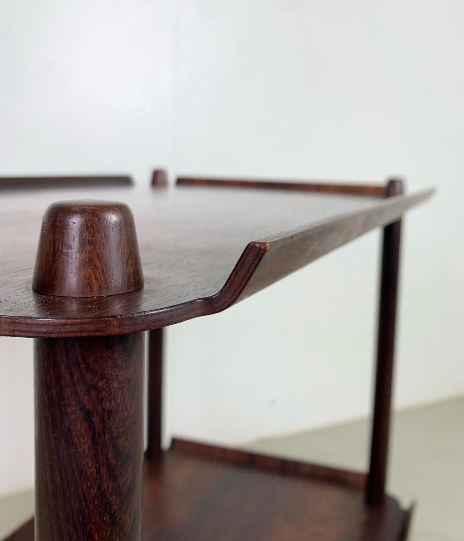 Danish midcentury serving trolley in palisander by poul hundevad, 1960s