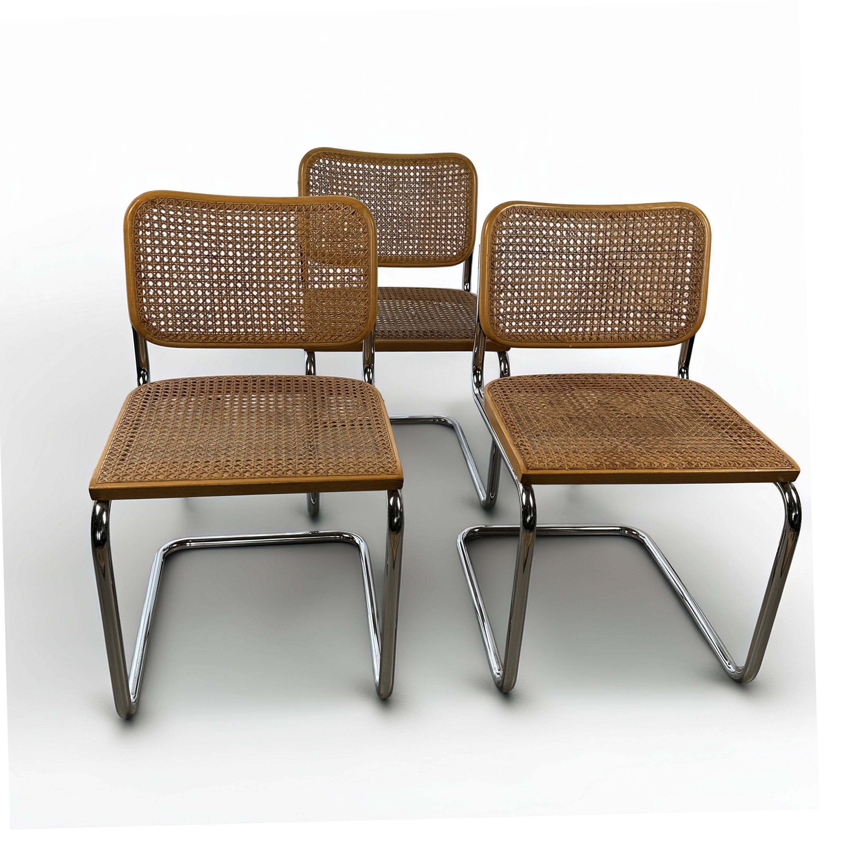 Ensemble de 6 chaises Cesca de Marcel Breuer pour Gavina, années 1960