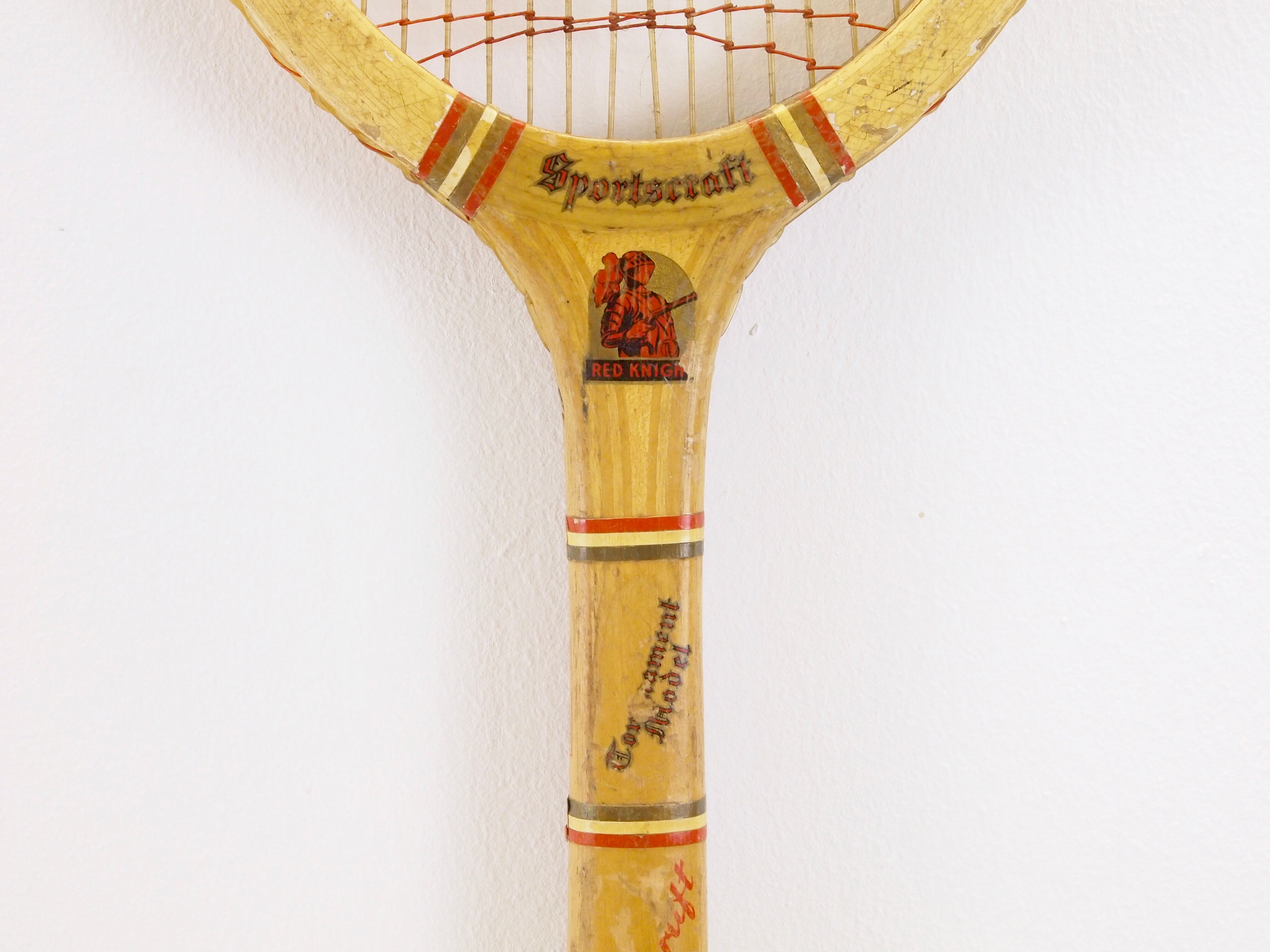 Set of 4 vintage wooden tennis rackets