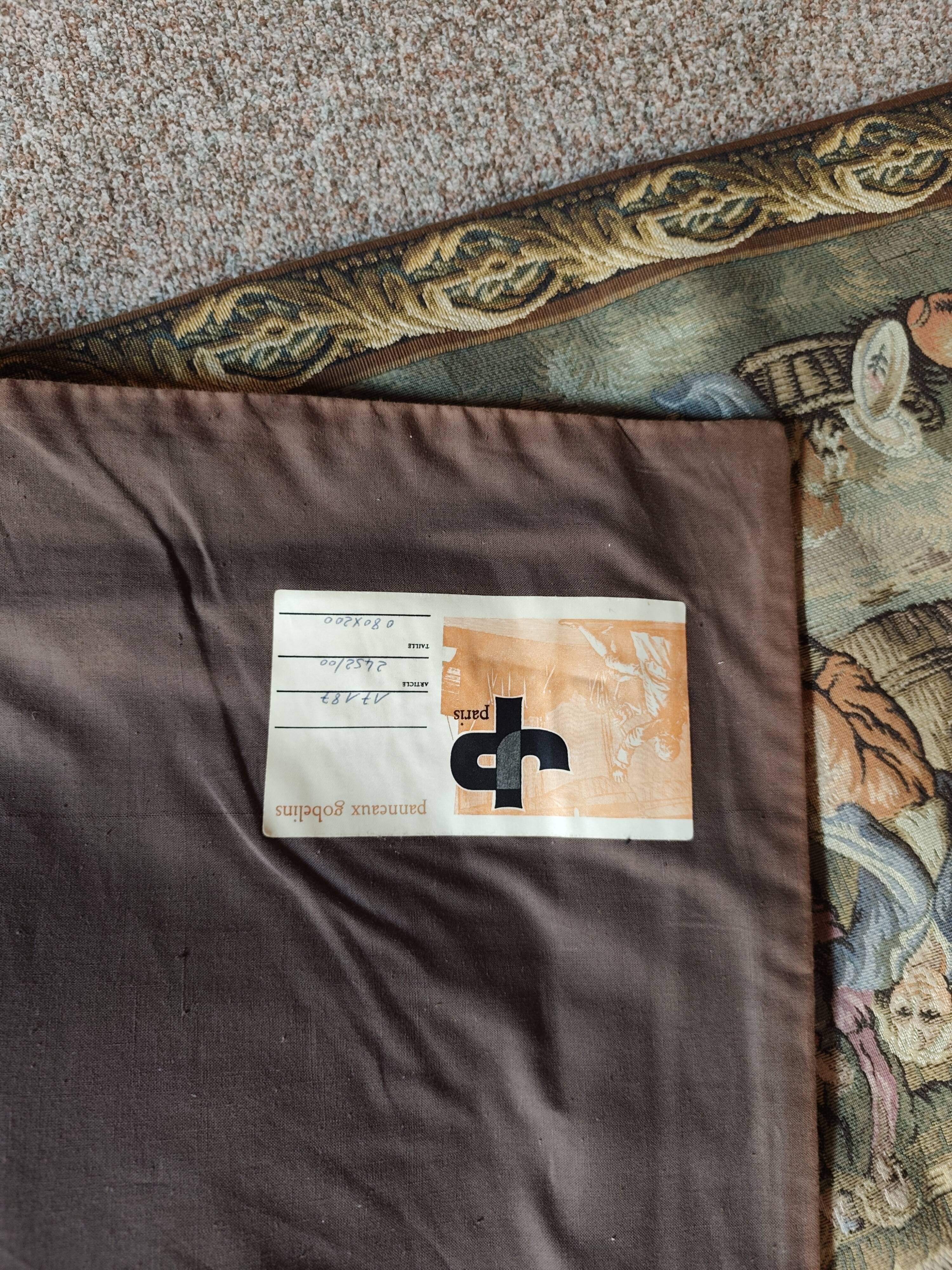 Gobelins tapestry Village festival scene in excellent condition
